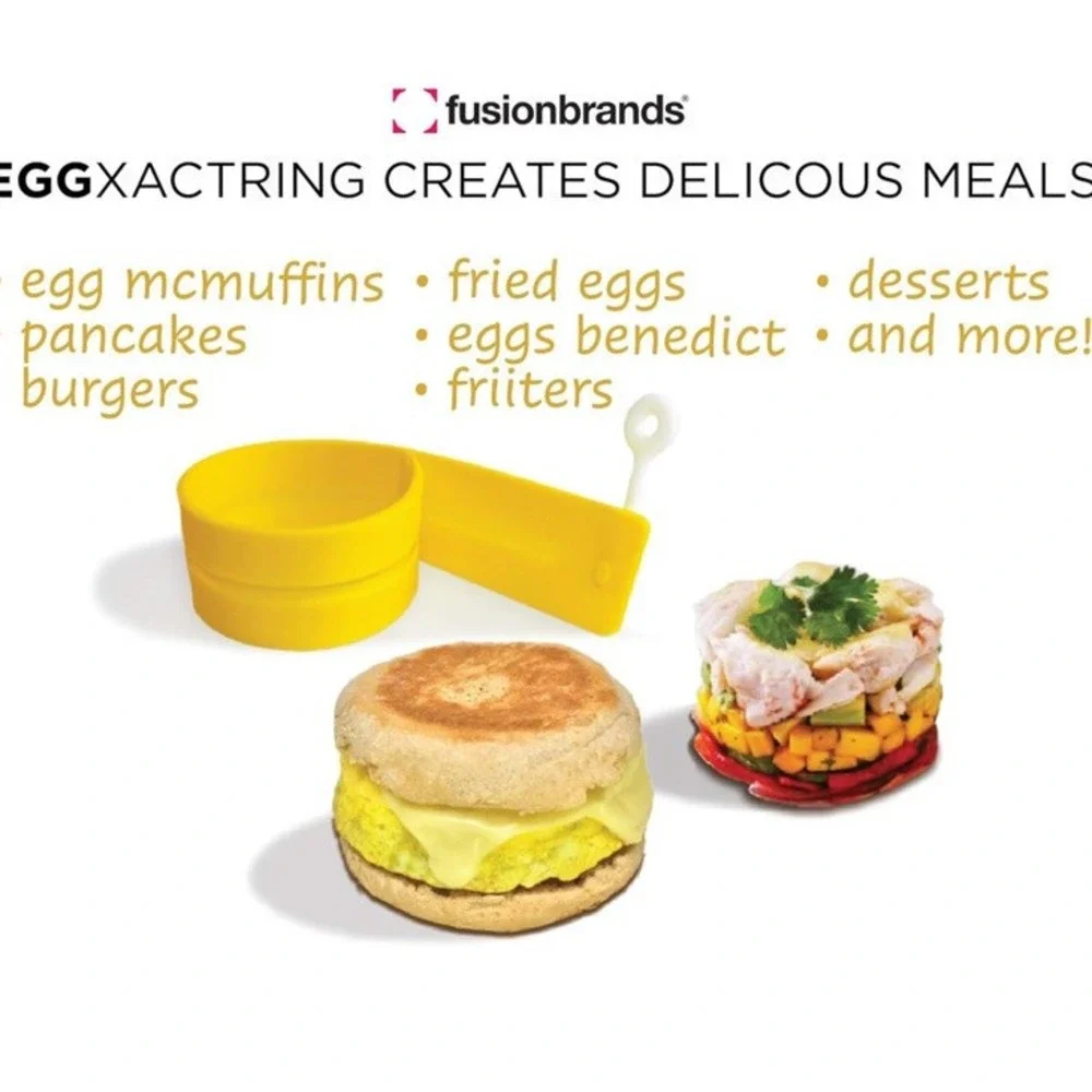 EggXact Ring Adjustable Silicone Egg Ring For Baking, Molding,‎ And Presenting.